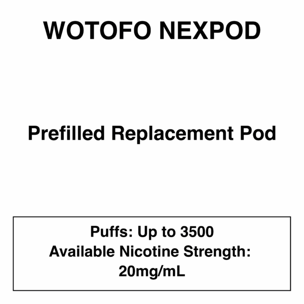 Wotofo-nexPOD Stick-Replacement Pod-3500 Puffs-20mg/ml Nicotine - Image 1