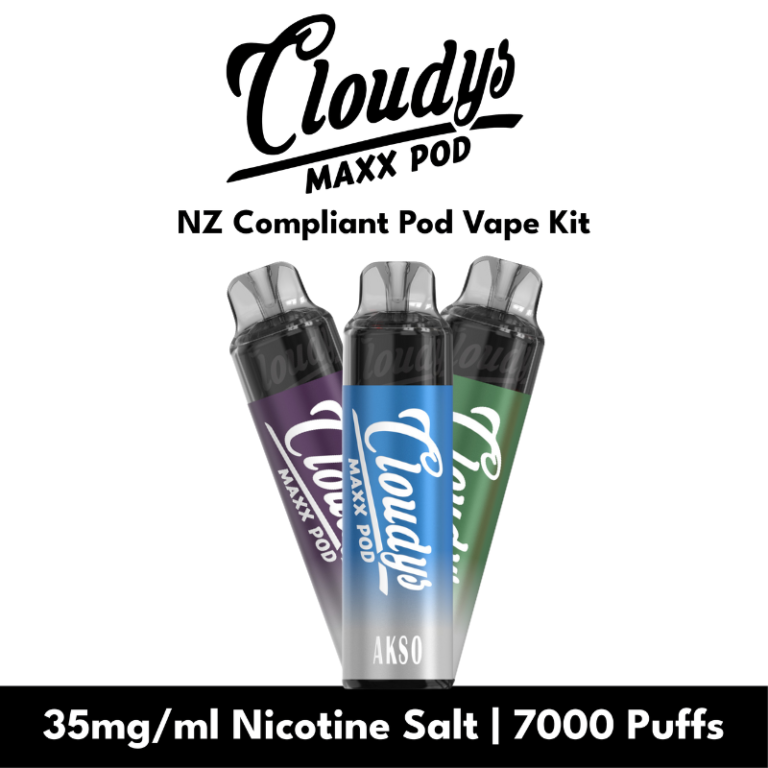 Cloudys Maxxpod Pod Vape Kit with reusable battery 7000 Puffs 35mg