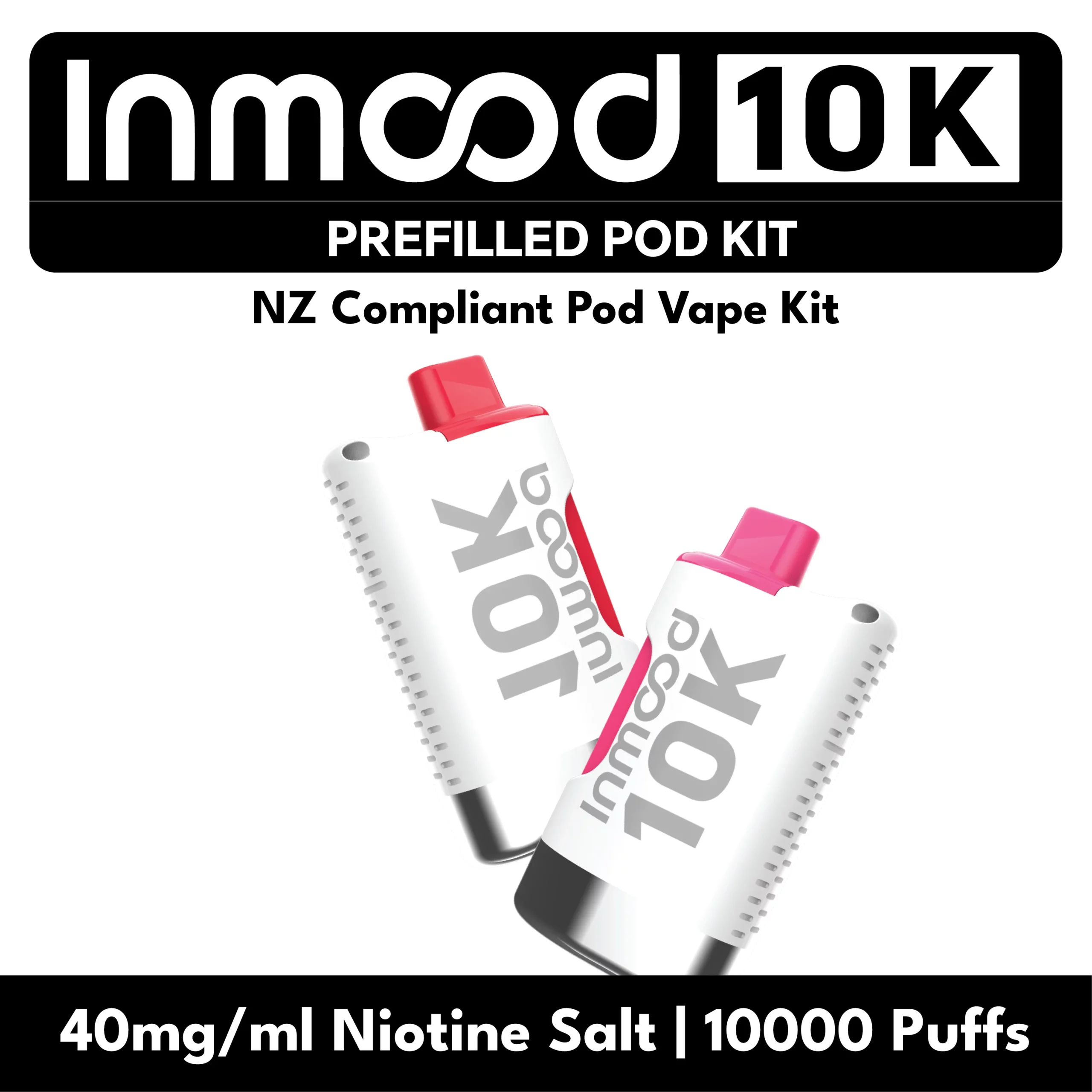 Inmood 10K Pod Vape Kit with reusable battery 10000 Puffs 40mg