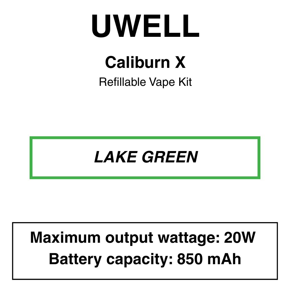 Caliburn_x_ LakeGreen Uwell - Caliburn X - Refillable Vape Kit - Image 4