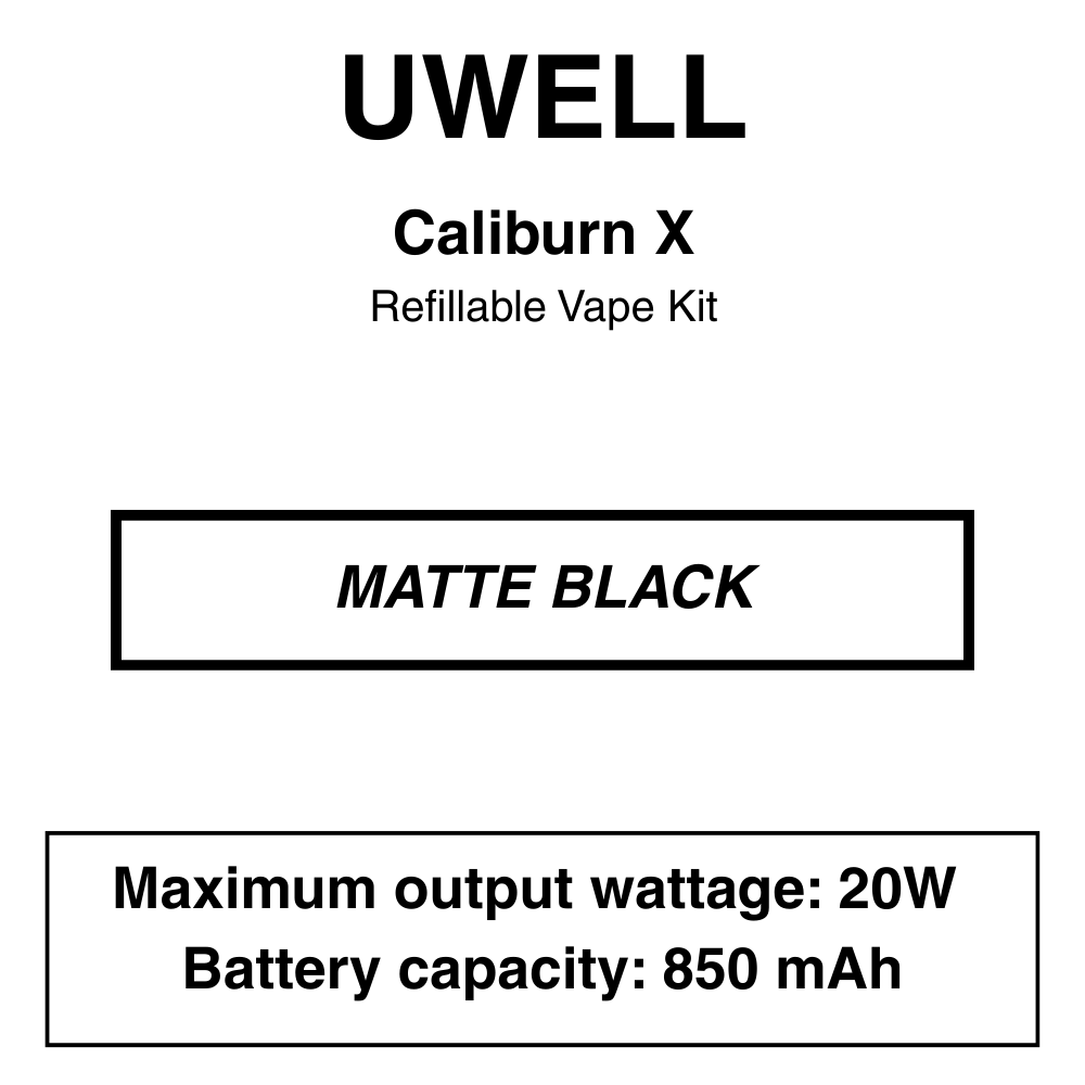 _Caliburn_x_ MatteBlack Uwell - Caliburn X - Refillable Vape Kit - Image 7