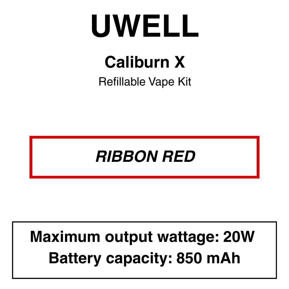 _Caliburn_x_ RibbonRed Uwell - Caliburn X - Refillable Vape Kit - Image 5