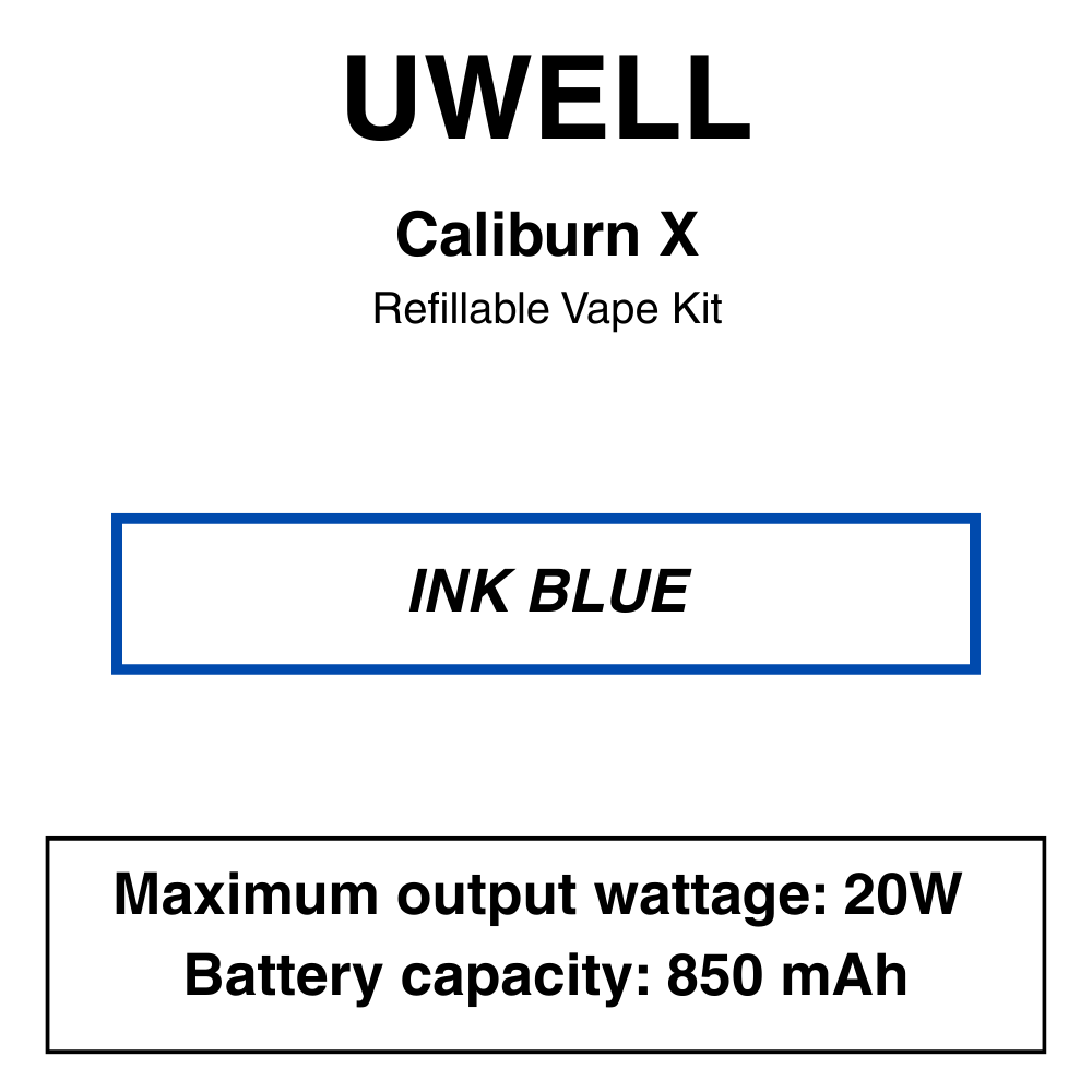 Caliburn_x_InkBlue Uwell - Caliburn X - Refillable Vape Kit - Image 2