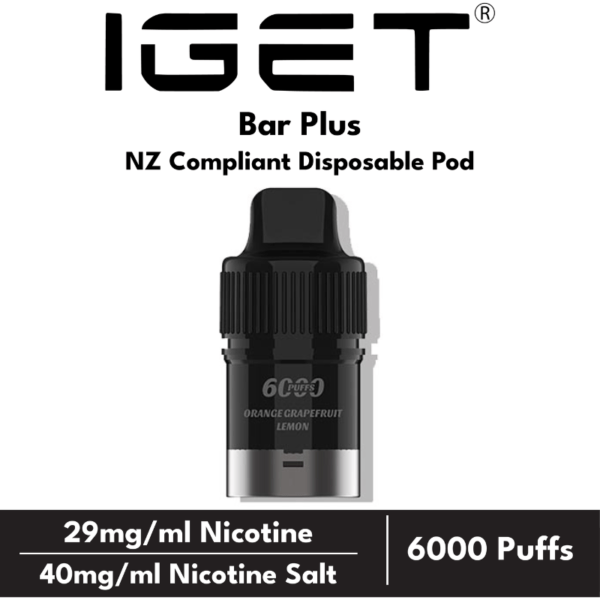 IGET Bar Plus Disposable Vape Replacement Pod 6000 Puffs 2 (20mg Nicotine) Vapeys NZ