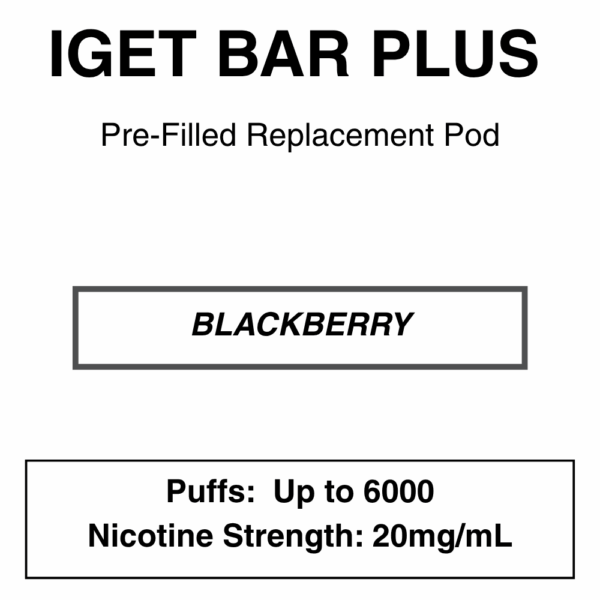 IGET - Bar Plus 2.0 Disposable Vape Replacement Pod - 6000 Puffs - 2% (20mg Nicotine) - Image 21