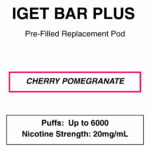 IGET - Bar Plus 2.0 Disposable Vape Replacement Pod - 6000 Puffs - 2% (20mg Nicotine) - Image 18