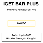 IGET - Bar Plus 2.0 Disposable Vape Replacement Pod - 6000 Puffs - 2% (20mg Nicotine) - Image 14