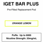 IGET - Bar Plus 2.0 Disposable Vape Replacement Pod - 6000 Puffs - 2% (20mg Nicotine) - Image 12