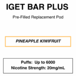IGET - Bar Plus 2.0 Disposable Vape Replacement Pod - 6000 Puffs - 2% (20mg Nicotine) - Image 10