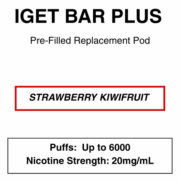 IGET - Bar Plus 2.0 Disposable Vape Replacement Pod - 6000 Puffs - 2% (20mg Nicotine) - Image 8