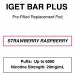 IGET - Bar Plus 2.0 Disposable Vape Replacement Pod - 6000 Puffs - 2% (20mg Nicotine) - Image 7