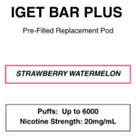 IGET - Bar Plus 2.0 Disposable Vape Replacement Pod - 6000 Puffs - 2% (20mg Nicotine) - Image 6