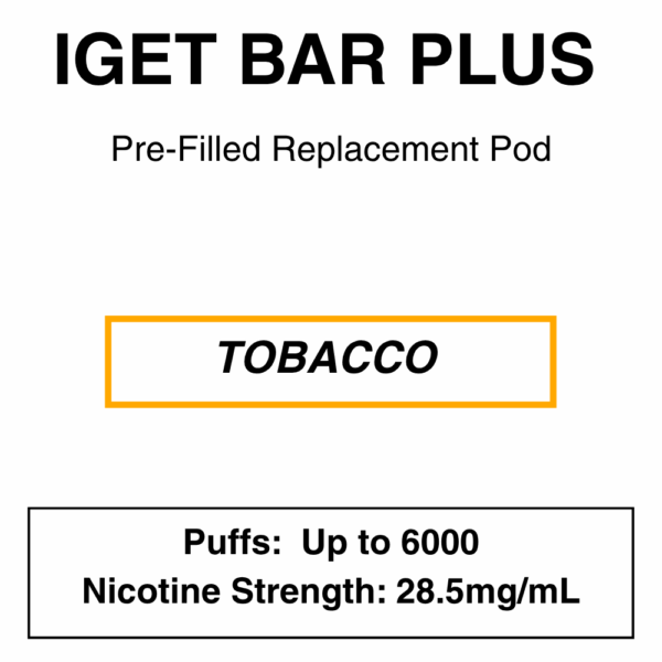 IGET - Bar Plus 2.0 Disposable Vape Replacement Pod - 6000 Puffs - 2% (20mg Nicotine) - Image 5