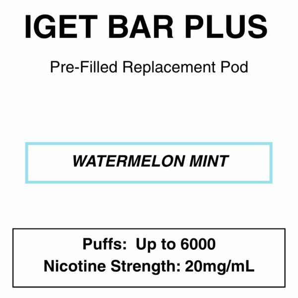 IGET - Bar Plus 2.0 Disposable Vape Replacement Pod - 6000 Puffs - 2% (20mg Nicotine) - Image 4