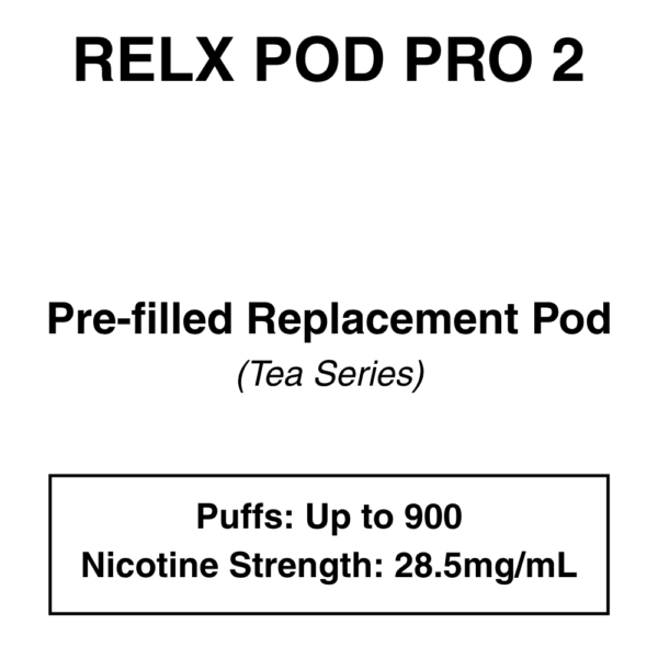 RELX - Pod Pro 2 - Essential/ Infinity Pods - Tea Selection -28.5mg/ml - Image 1