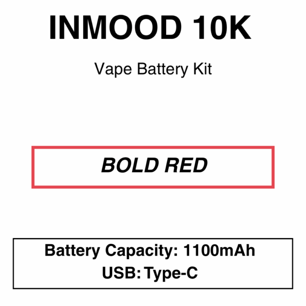Inmood 10K Closed Pod Vape Kit - Battery Only - 1100mAh - 3 Variants - Image 3