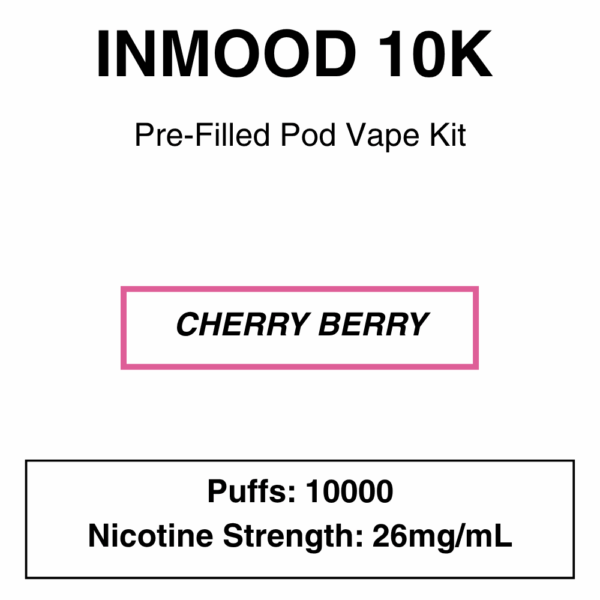 Inmood 10K Closed Pod Vape Kit with reusable battery - 10000 Puffs - Image 5