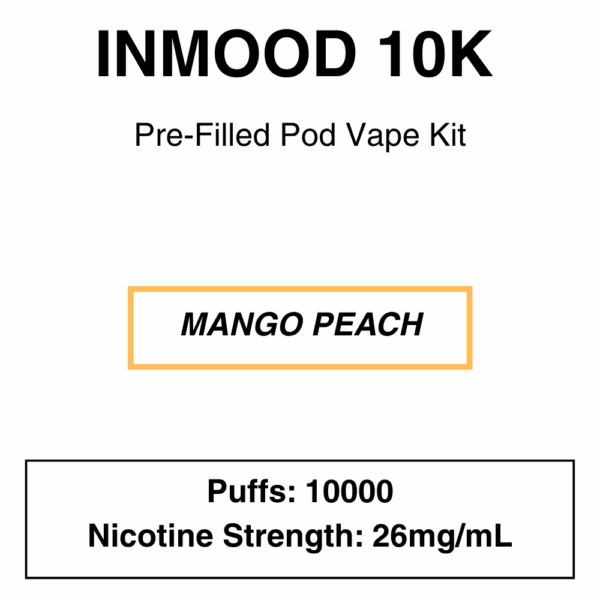 Inmood 10K Closed Pod Vape Kit with reusable battery - 10000 Puffs - Image 7
