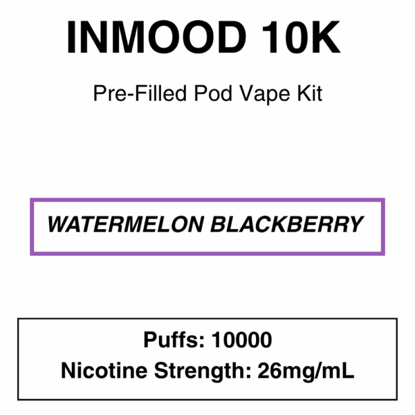 Inmood 10K Closed Pod Vape Kit with reusable battery - 10000 Puffs - Image 13