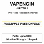 Vapengine - Jupiter 2 .0 - Replacement Pod 9000puffs - 19mg/ml Nicotine - 24 Flavours - Image 19