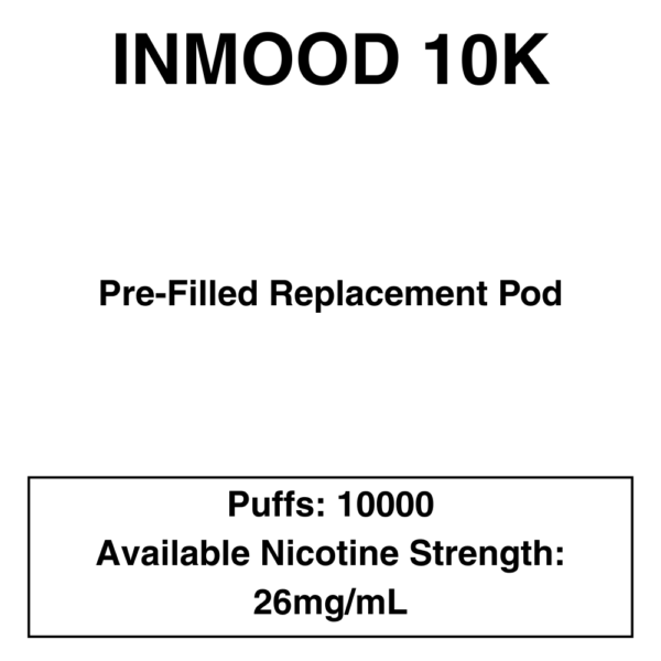 Inmood 10K Closed Pod Vape - Replacement Pods - 10000 Puffs - Image 1