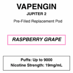 Vapengine - Jupiter 2 .0 - Replacement Pod 9000puffs - 19mg/ml Nicotine - 24 Flavours - Image 16