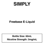 Simply-Freebase E-Liquid-60ml-3mg