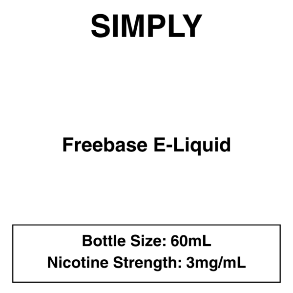 Simply-Freebase E-Liquid-60ml-3mg - Image 1