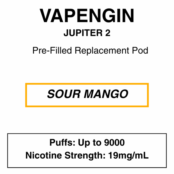 Vapengine - Jupiter 2 .0 - Replacement Pod 9000puffs - 19mg/ml Nicotine - 24 Flavours - Image 12