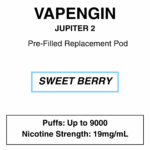 Vapengine - Jupiter 2 .0 - Replacement Pod 9000puffs - 19mg/ml Nicotine - 24 Flavours - Image 7