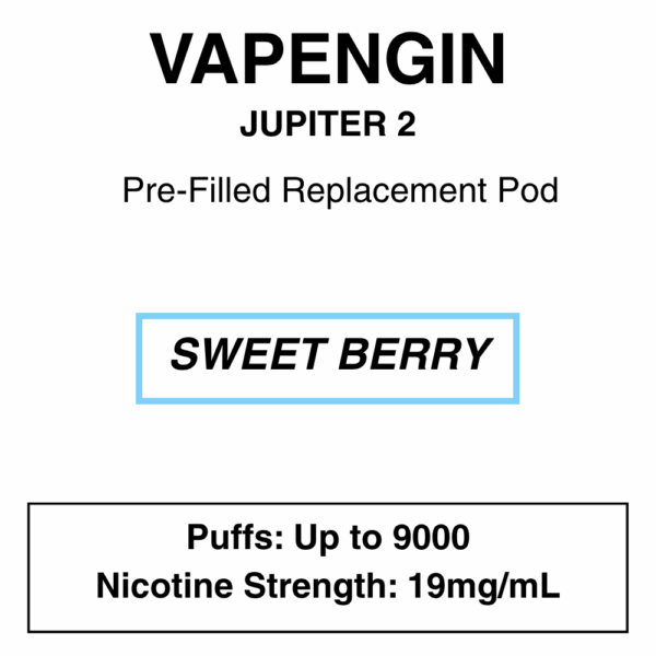 Vapengine - Jupiter 2 .0 - Replacement Pod 9000puffs - 19mg/ml Nicotine - 24 Flavours - Image 7