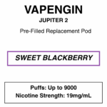 Vapengine - Jupiter 2 .0 - Replacement Pod 9000puffs - 19mg/ml Nicotine - 24 Flavours - Image 6