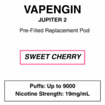 Vapengine - Jupiter 2 .0 - Replacement Pod 9000puffs - 19mg/ml Nicotine - 24 Flavours - Image 5