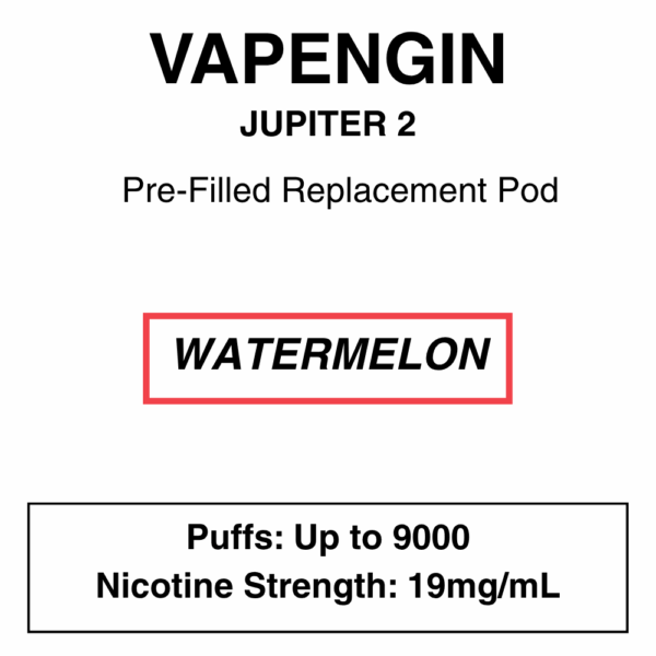 Vapengine - Jupiter 2 .0 - Replacement Pod 9000puffs - 19mg/ml Nicotine - 24 Flavours - Image 2