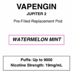 Vapengine - Jupiter 2 .0 - Replacement Pod 9000puffs - 19mg/ml Nicotine - 24 Flavours - Image 3