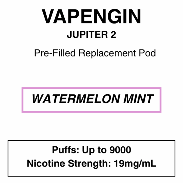 Vapengine - Jupiter 2 .0 - Replacement Pod 9000puffs - 19mg/ml Nicotine - 24 Flavours - Image 3