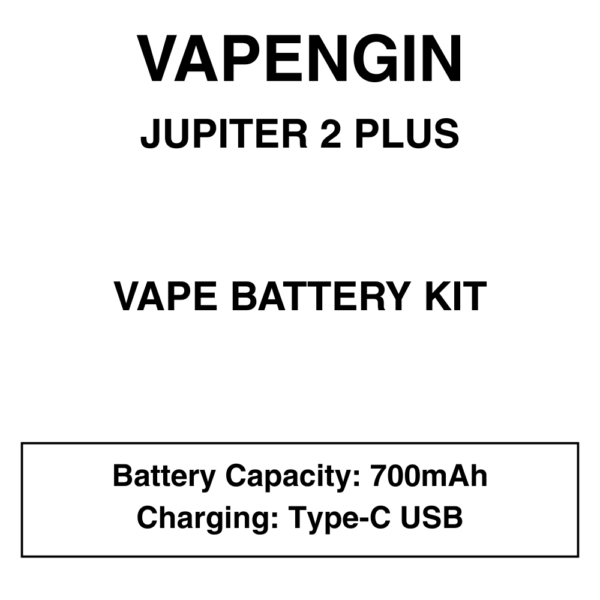 Vapengin - Jupiter 2.0 - Battery Kit - 700mAh Removable Battery - Type-C Rechargeable - Image 1