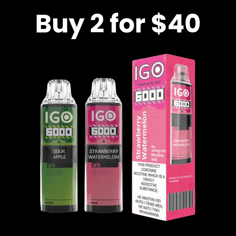 IGO 6000 Rechargeable Disposable Vape 19mg/ml Nicotine Salt (19mg