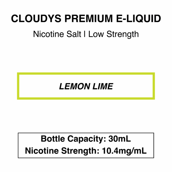 Lemon Lime - Cloudys Premium E- Liquid Nic Salt 30 ml - Image 2
