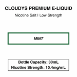 Mint (Classic Mint) - Cloudys Premium E- Liquid Nic Salt 30 ml - Image 2