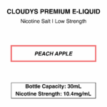 Peach Apple- Cloudys Premium E- Liquid Nic Salt 30 ml - Image 2
