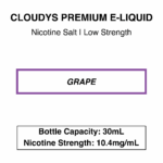 Grape - Cloudys Premium E- Liquid Nic Salt 30 ml - Image 2