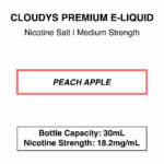Peach Apple- Cloudys Premium E- Liquid Nic Salt 30 ml - Image 3