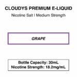 Grape - Cloudys Premium E- Liquid Nic Salt 30 ml - Image 3
