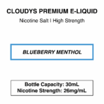 Blueberry Menthol - Cloudys Premium E- Liquid Nic Salt 30 ml - Image 4