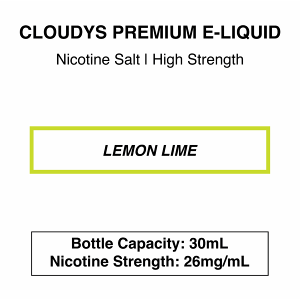 Lemon Lime - Cloudys Premium E- Liquid Nic Salt 30 ml - Image 4