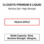Peach Apple- Cloudys Premium E- Liquid Nic Salt 30 ml - Image 4
