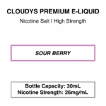 Sour Berry (Berry Belt) - Cloudys Premium E- Liquid Nic Salt 30 ml - Image 4