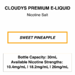 Sweet Pineapple - Cloudys Premium E- Liquid Nic Salt 30 ml