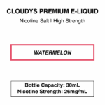 Watermelon - Cloudys Premium E- Liquid Nic Salt 30 ml - Image 4